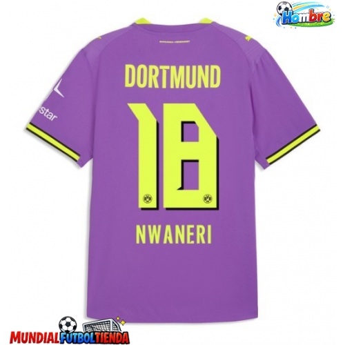 Camiseta Borussia Dortmund Ethan Nwaneri #18 Tercera Equipación Replica 2026-27 mangas cortas